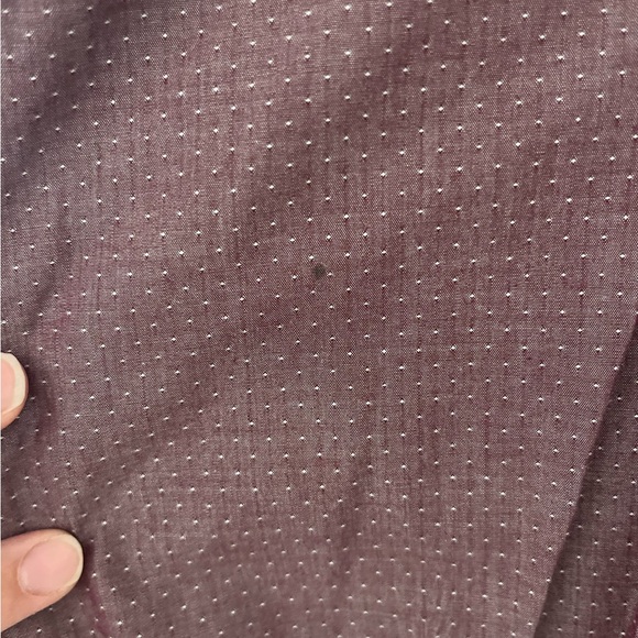 Express Men's Extra Slim Fit Burgundy Dress Shirt - Picture 7 of 13